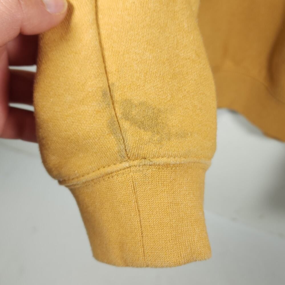 Carhartt Men's Sz Large Mustard Crew Neck Thick Loose Workwear Pullover Sweater - Picture 14 of 14